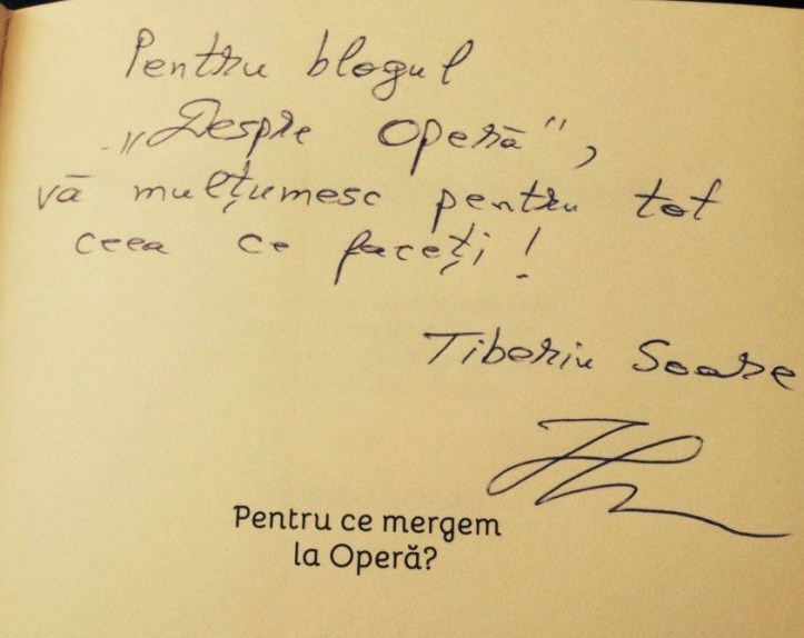 Autograf Tiberiu Soare