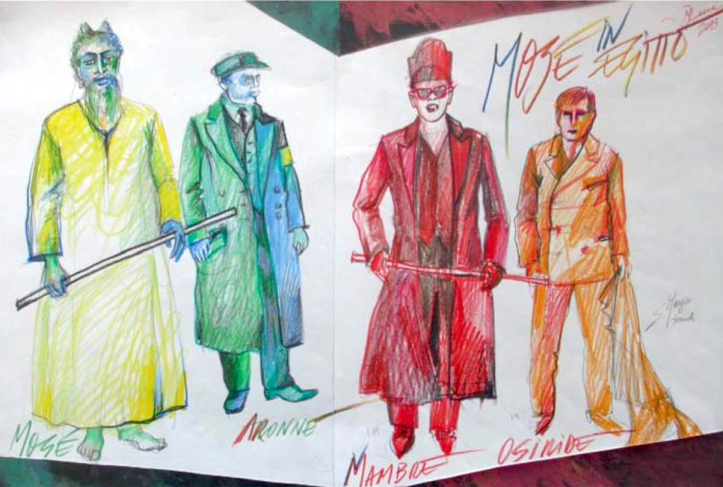 Cea mai recentă creație a lui Marie-Jeanne Lecca: schițele pentru noua montare de la WNO cu Mosè in Egitto