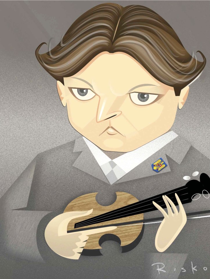 Desenul ales de BBC Music pentru ilustrarea articolului despre George Enescu (Autor: RISKO)