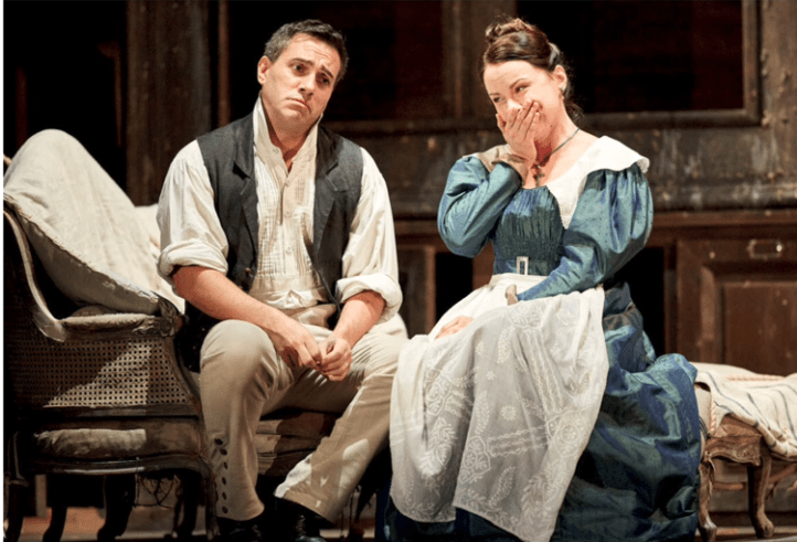 „Nozze di Figaro”, în viziunea lui David McVicar, regizor fetiș al Covent Garden, unde se preferă inspirația teatrală consensuală, dar de o calitate indiscutabilă.  (în fotografie: Erwin Schrott și Anita Hartig. 