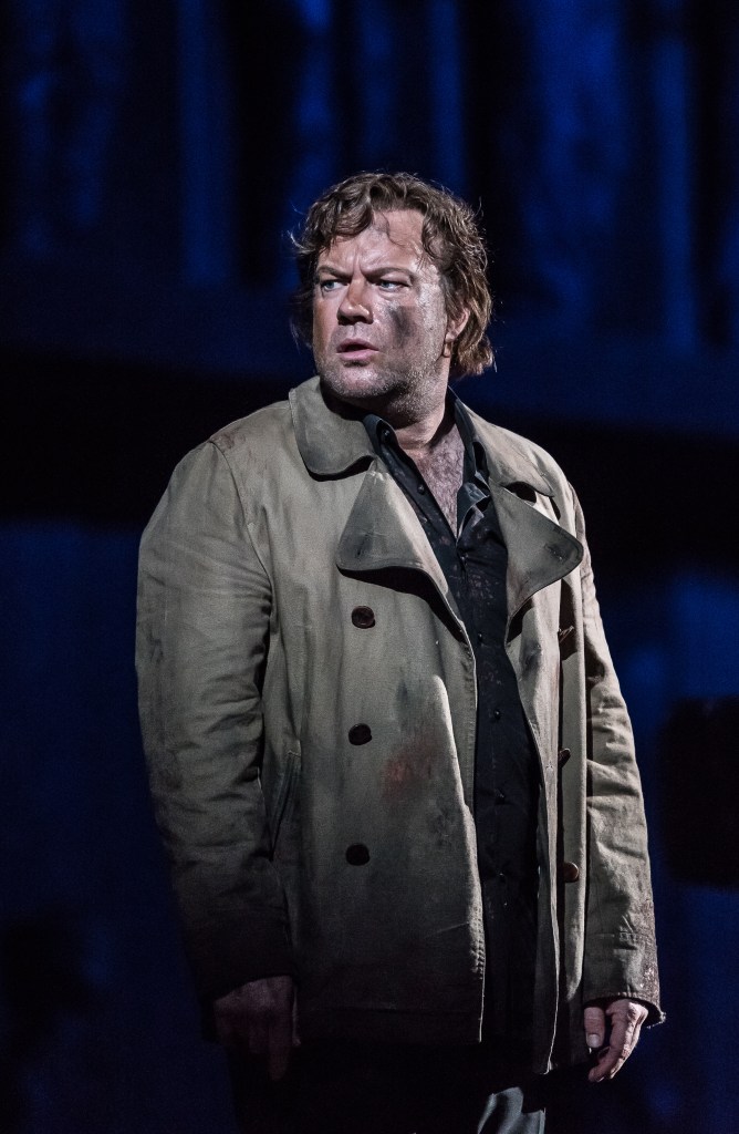 OEDIPE by Georges Enesco; Royal Opera House; Covent Garden; London, UK; 20 May 2016; Johan Reuter as Oedipe; Leo Hussain - Conductor; Àlex Ollé - Director; Valentina Carrasco - Associate Director; Alfons Flores - Set designer; Lluc Castells - Costume designer; Peter van Praet - Lighting designer; Photo: © ROH Photographer: CLIVE BARDA