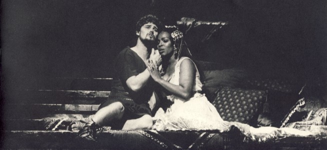 Esther Hinds și Jeffrey Wells în opera «Antony and Cleopatra», Spoleto 1985